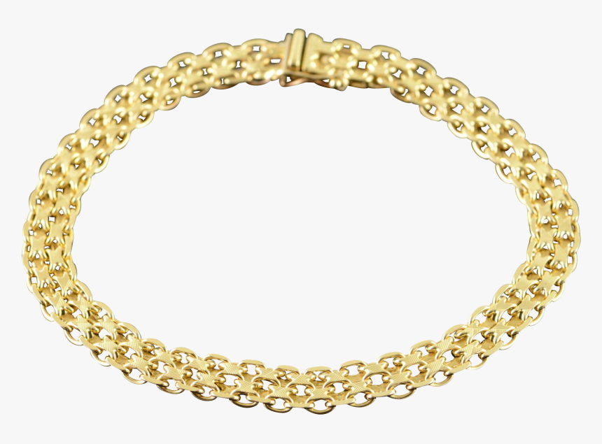 14k Fancy Link Bracelet - Pulseira Ouro Masculina 9mm, HD Png Download