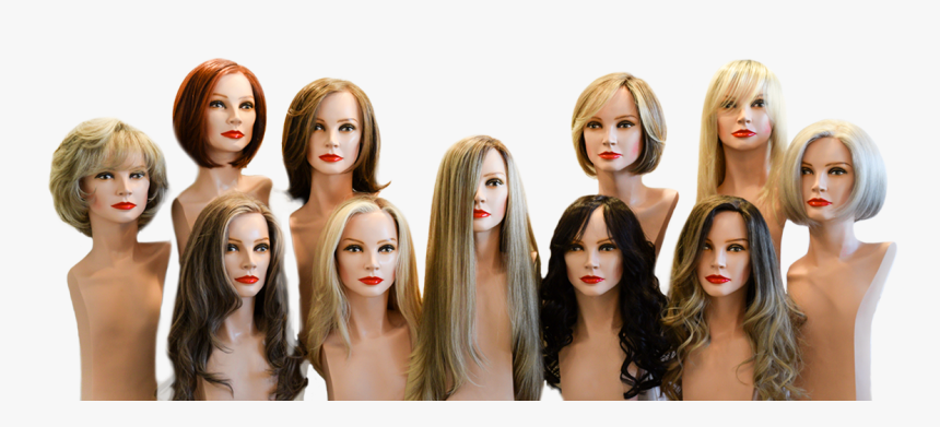 Crown Heads With Different Styled Hair Units - Mannequin, HD Png Download