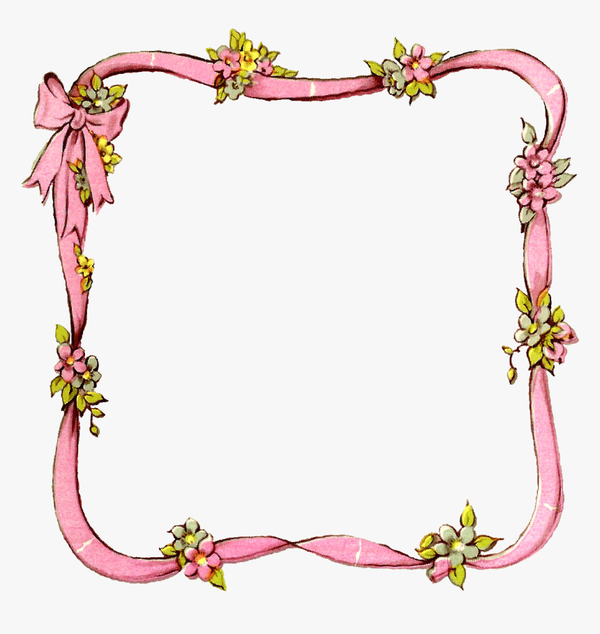Ribbon Border Designs For Pages, HD Png Download