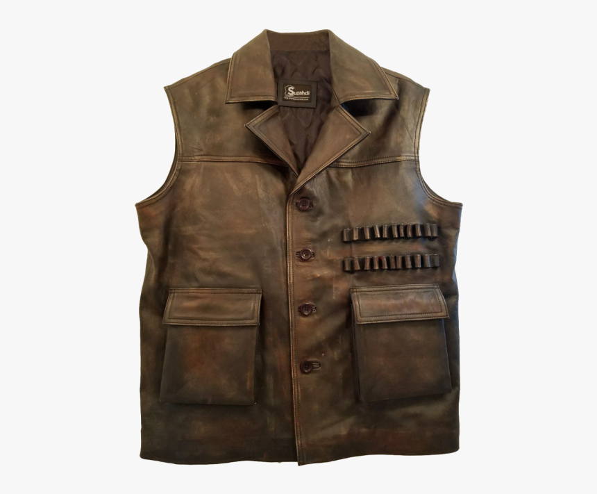Celebrity Png Leather Jacket Quatermain - Vest, Transparent Png