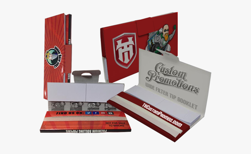 Rolling Papers Booklet Attached Filter Tips Rolling Paper With Filters, HD Png Download