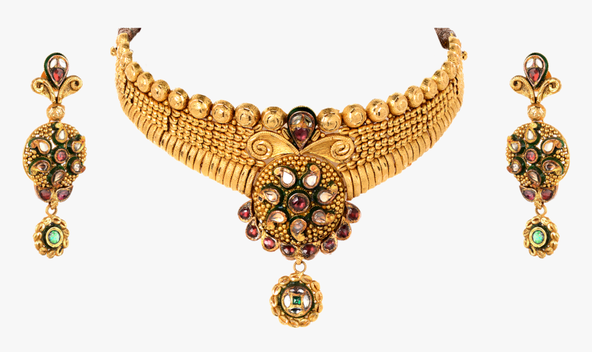 Golden Necklace Png, Transparent Png