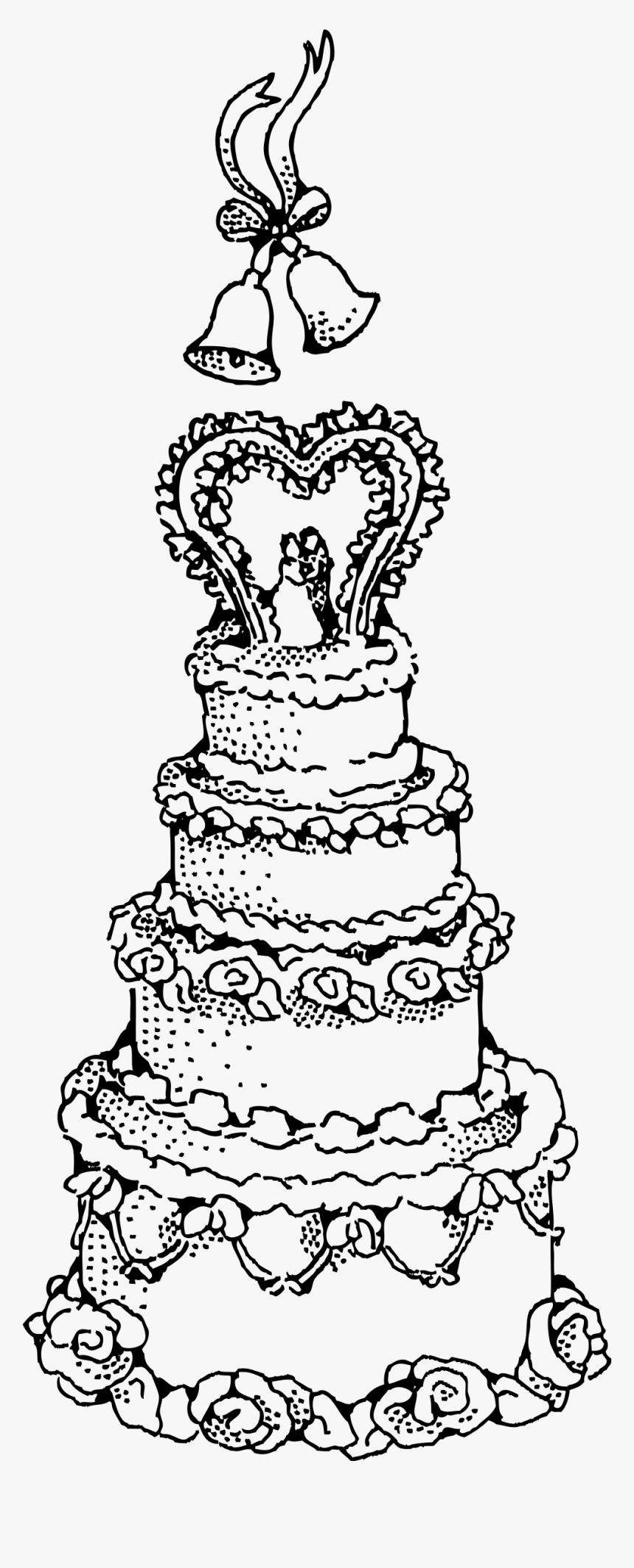 Wedding Cake Clip Arts - Wedding Cake Design Drawing, HD Png Download