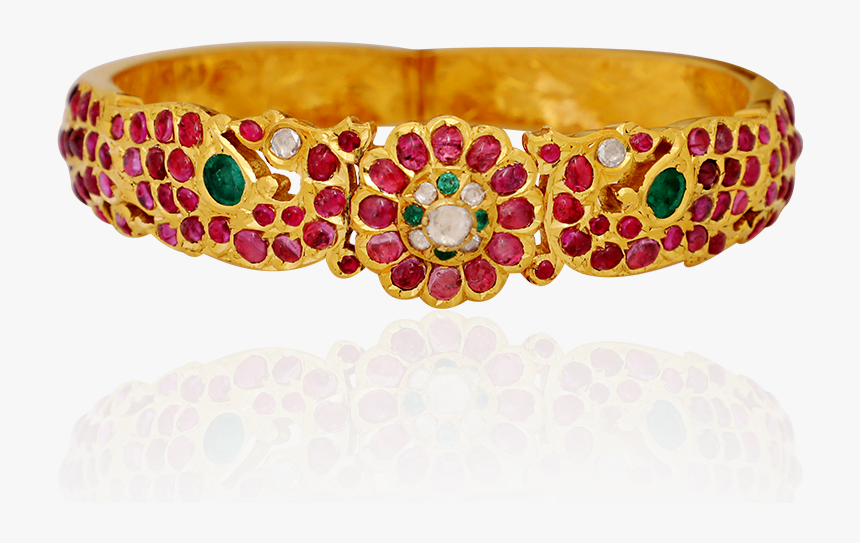 Gemstone Studded Ethnic Bangle - Bangle, HD Png Download