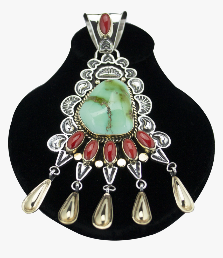 Gilbert Tom 14k Gold And Turquoise Set - Pendant, HD Png Download