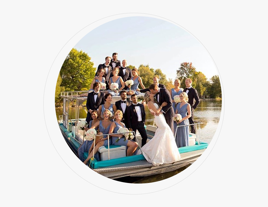 Photo Of Wedding Party On Fern Boat - Groom, HD Png Download