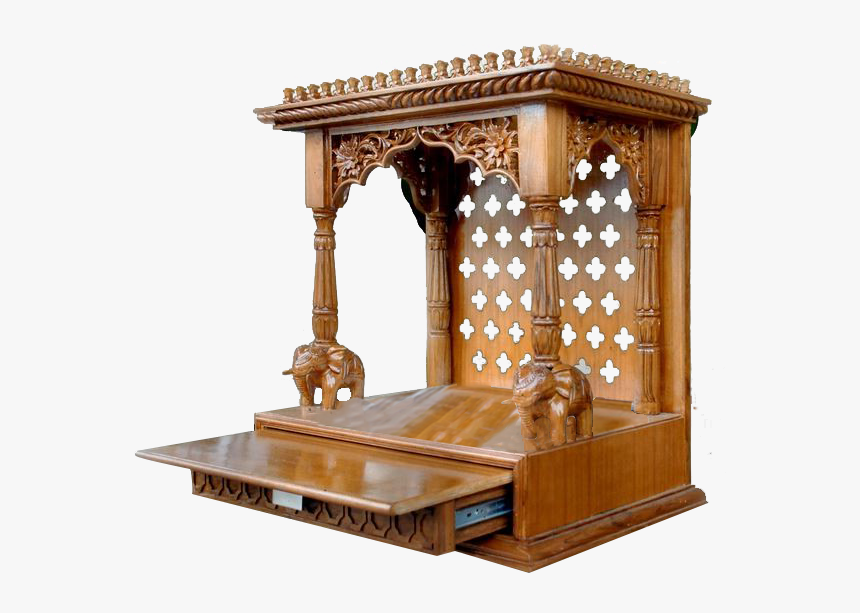 Mandir Made Of Wood, HD Png Download