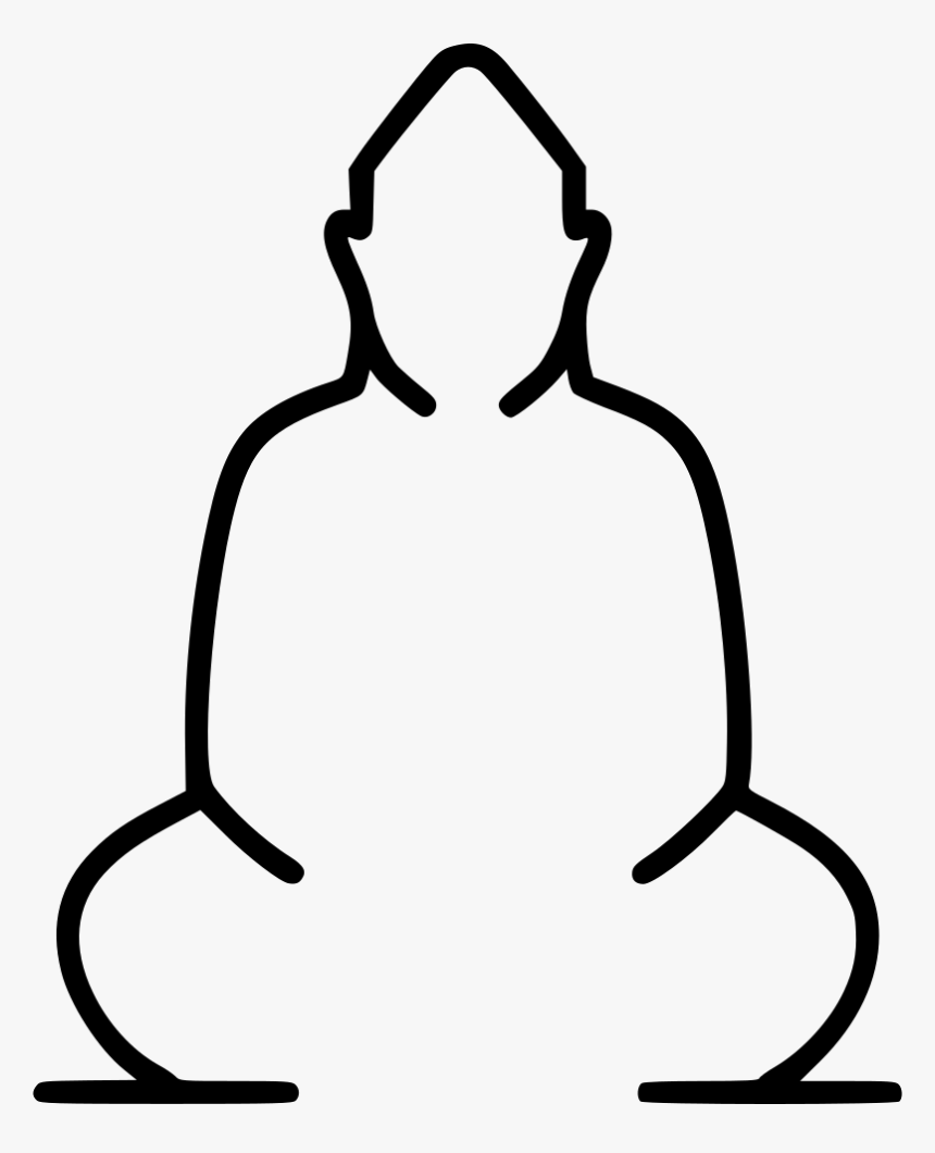 Budha - White Buddha Icon, HD Png Download