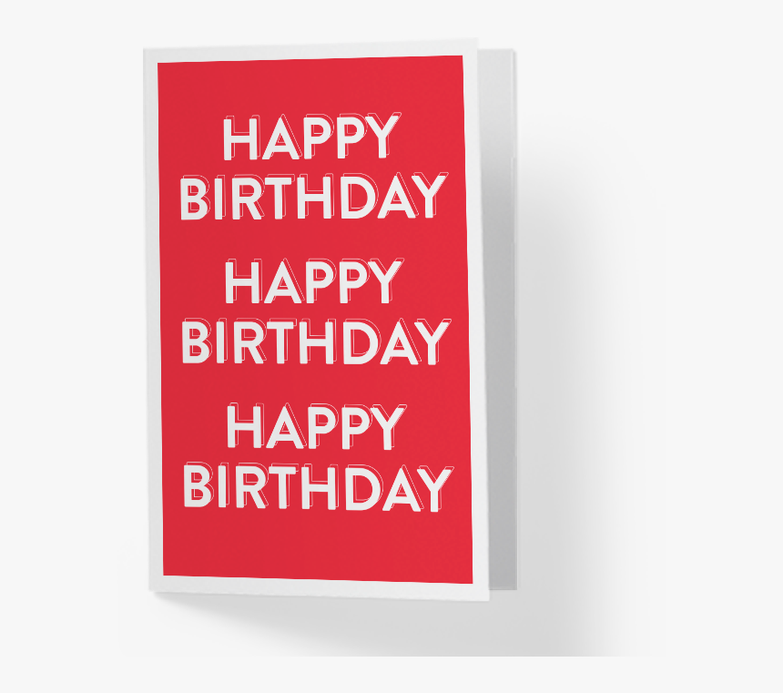 Happy Birthday Greeting Card Png Red, Transparent Png