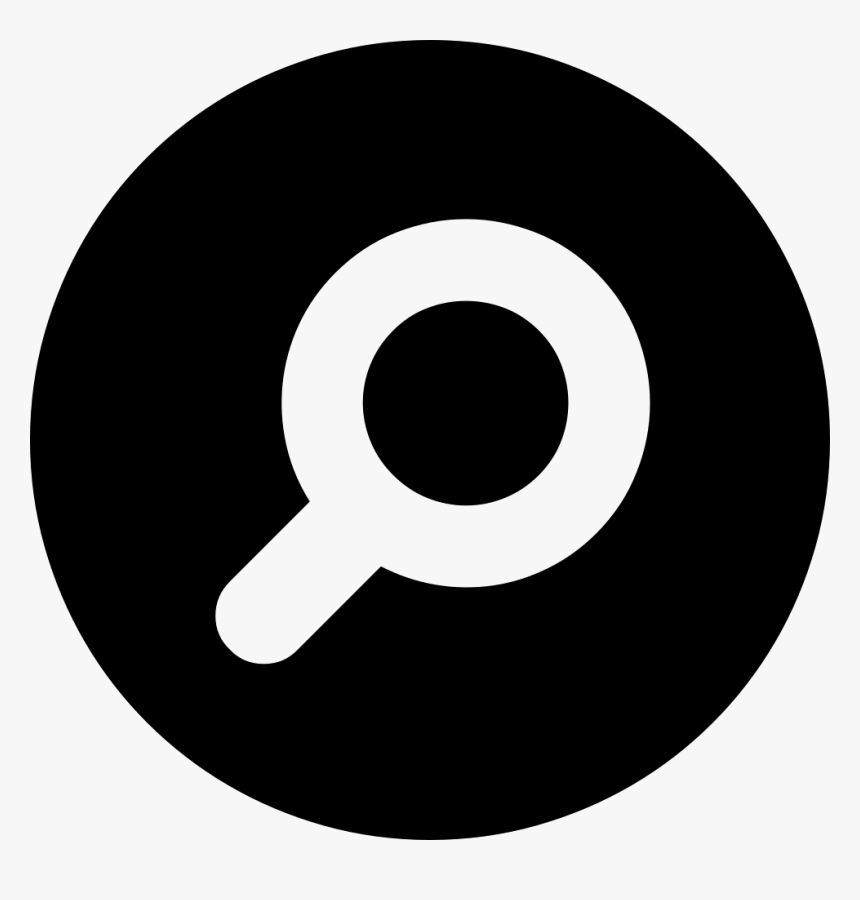 Magnifying Glass Search Button - Black And White Linkedin Icon, HD Png Download