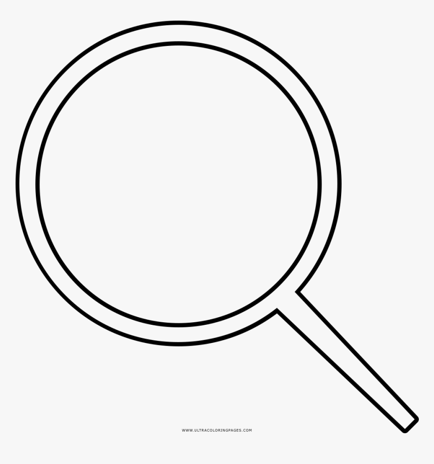 Search Button Coloring Page - Line Art, HD Png Download