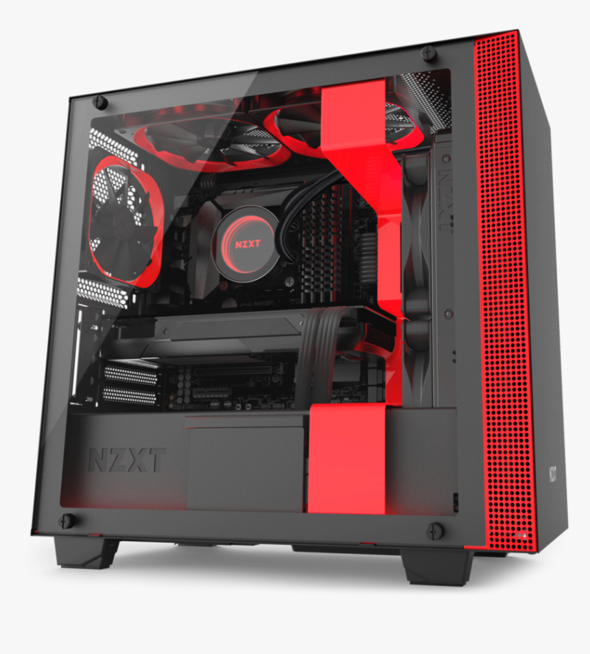 2 - Nzxt H400i Black Red, HD Png Download