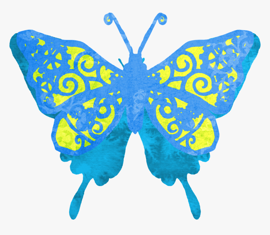 Butterfly, Clipart, Blue, Green, Cute, Flying, Wings - Butterfly Designs Transparent Background, HD Png Download
