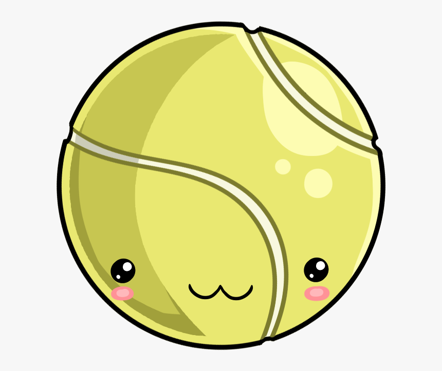 Tennis Ball Clipart , Png Download - Pelota De Tenis Kawaii, Transparent Png