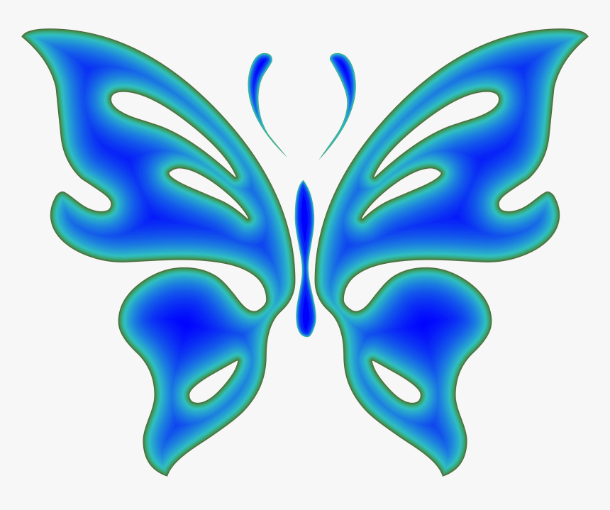 Blue Radiative Butterfly Clip Arts, HD Png Download