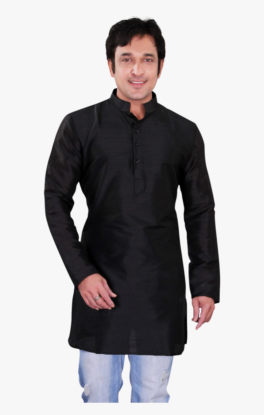 Black Short Kurta, HD Png Download