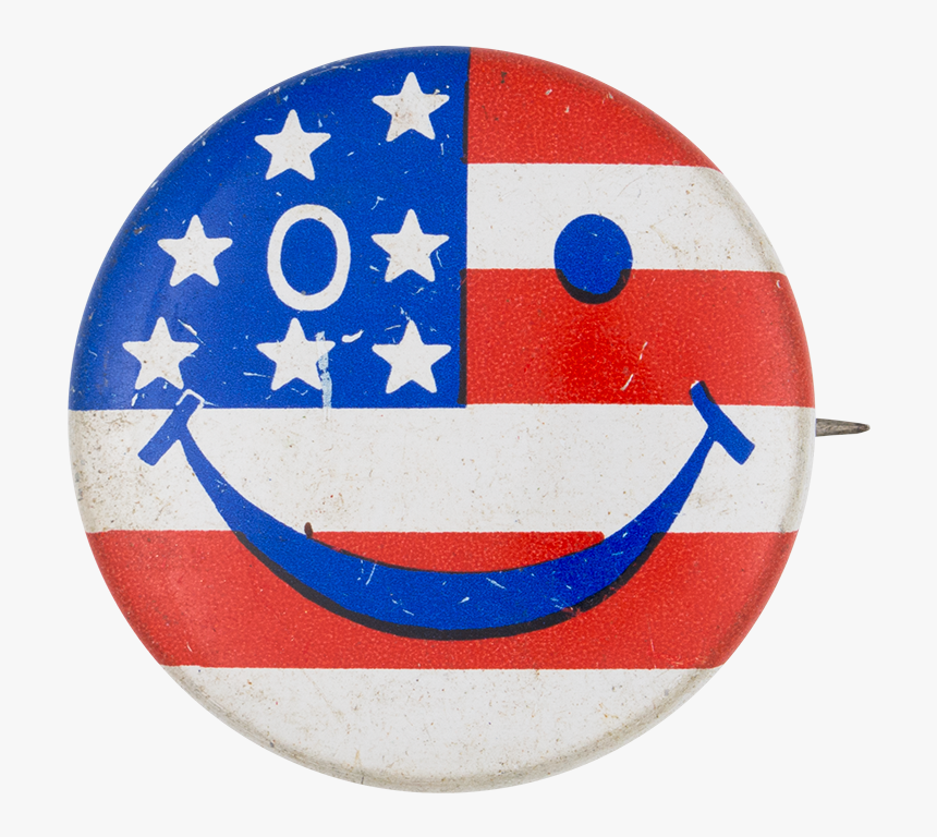 American Flag Smiley Smileys Button Museum - Alabama Crime Victims Compensation Commission, HD Png Download