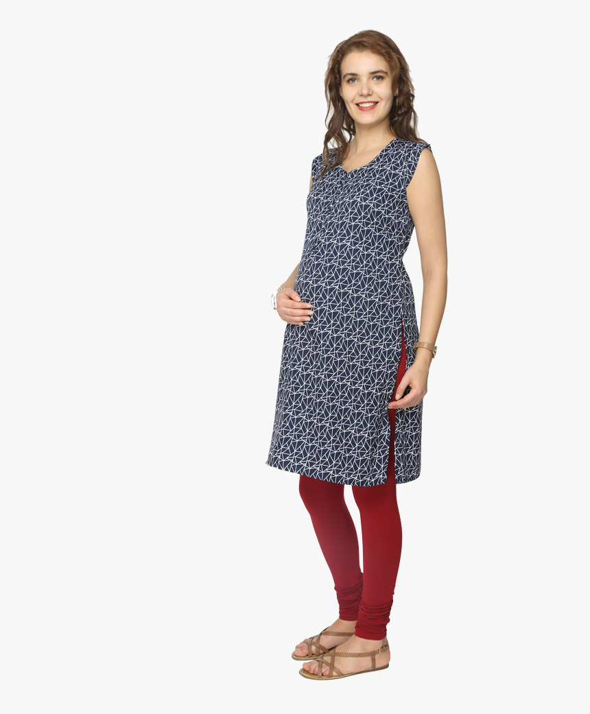 Geo Printed Feeding Kurta - Photo Shoot, HD Png Download