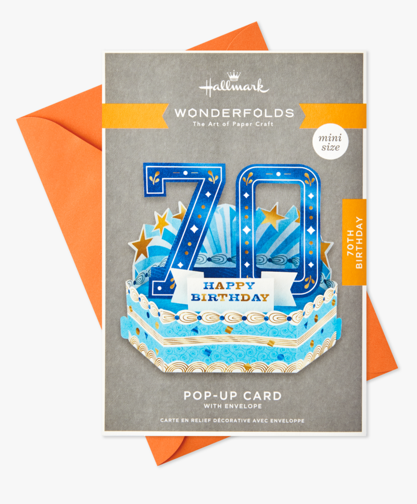 Celebrating You Mini Pop Up 70th Birthday Card Clipart - Paper, HD Png Download