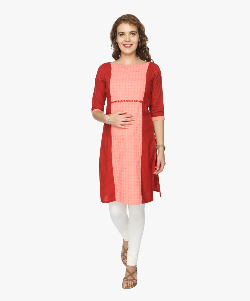 Maroon Nursing Kurta - Formal Wear, HD Png Download