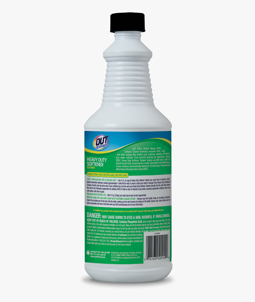 Out Filter Mate Heavy Duty Water Softener Cleaner Package - Bottle, HD Png Download