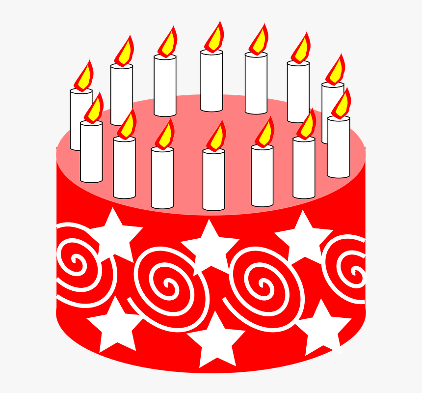Birthday Cake, Cake, Torte, Birthday, Dessert, Sweet - Red Birthday Cake Clipart, HD Png Download