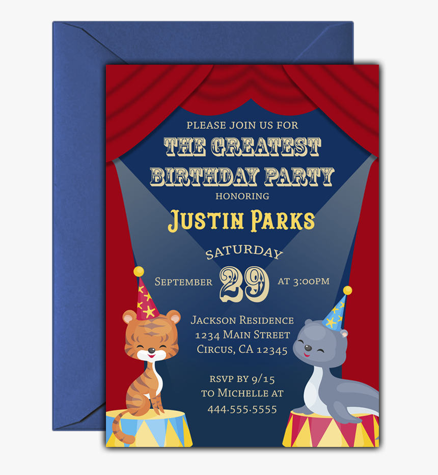 Circus Themed Birthday Invitation By Anton Digital - Macroberts Art Centre - 6 Sheet Long Term, HD Png Download