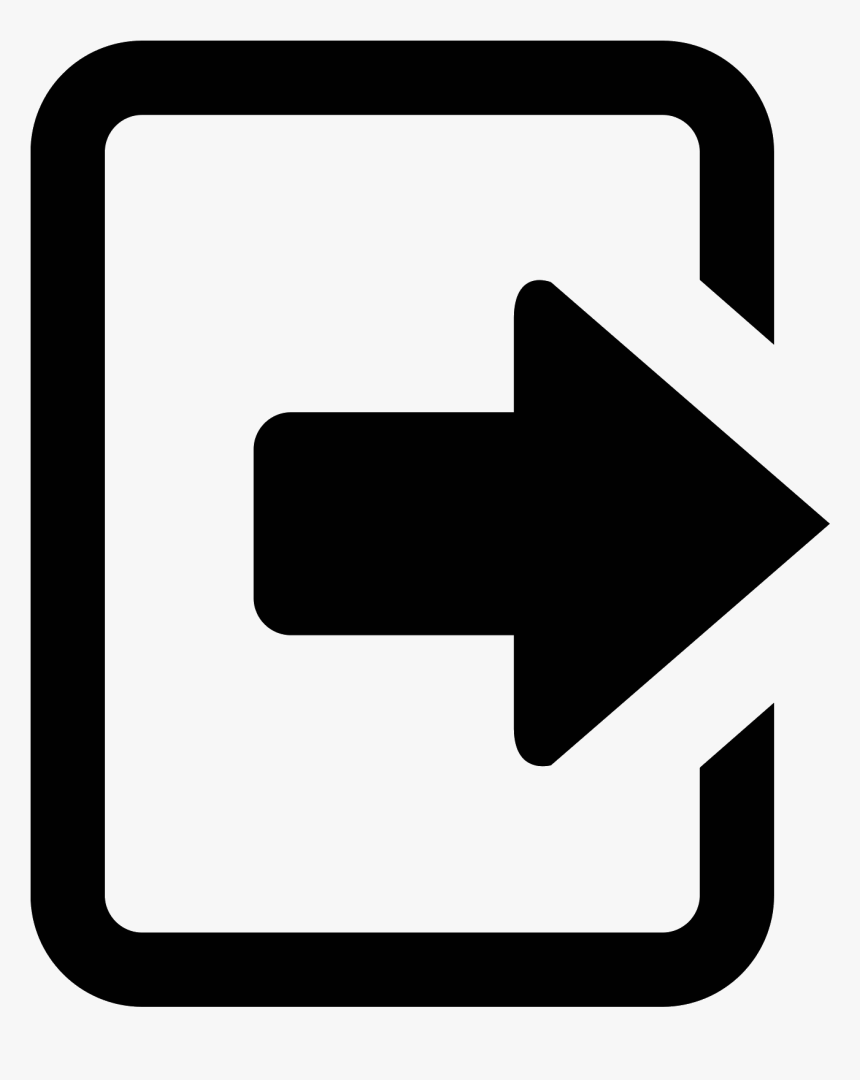Transparent Exit Door Png - Logout Icon Png Black, Png Download
