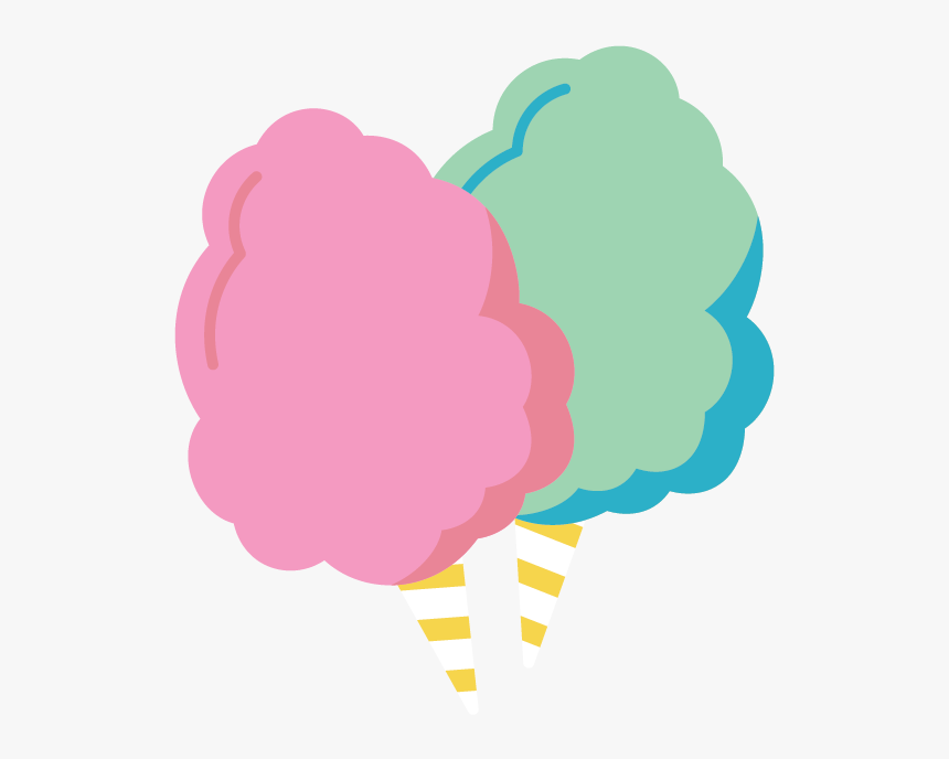 Two Servings Of Cotton Candy - Illustration, HD Png Download