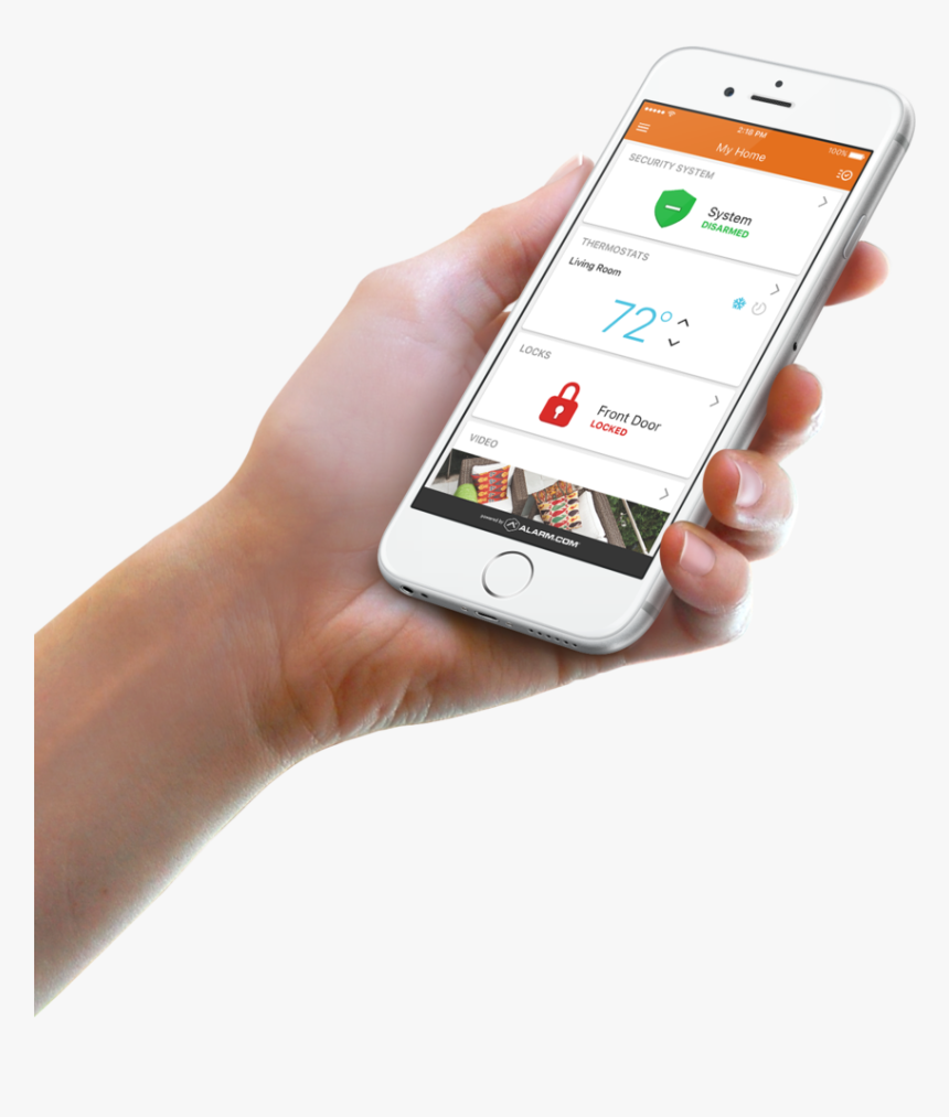 Transparent Hand With Phone Png - Phone With Circle Home Button, Png Download