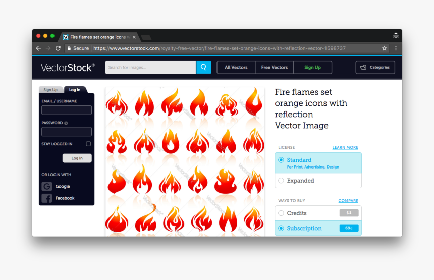 Vectorstock - Blaze Flame, HD Png Download