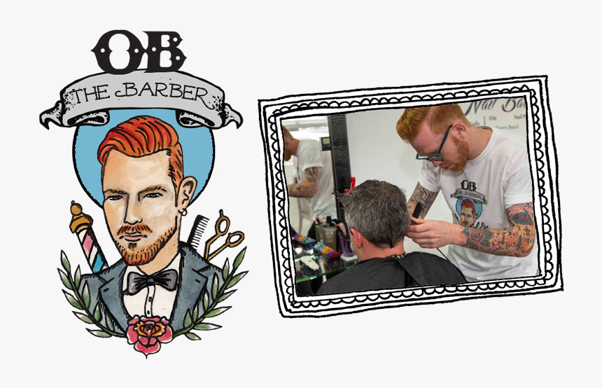 Barber Logo Caricature, HD Png Download