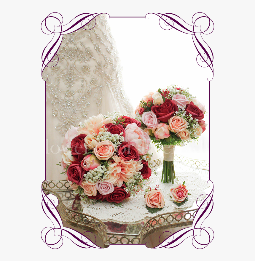 Silk Artificial Pink, Peach, Pastel Apricot, Blush, - Wedding Basket For Flower Girl, HD Png Download