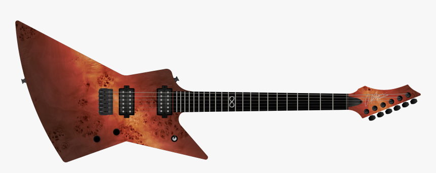 Poplar Burl Scorched Earth - Chapman Ghost Fret Black Blood, HD Png Download