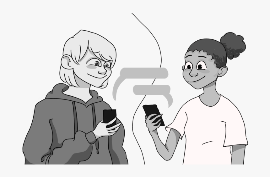 Graphic Of Internet Friends On Opposite Sides Of A - Internet Friends, HD Png Download