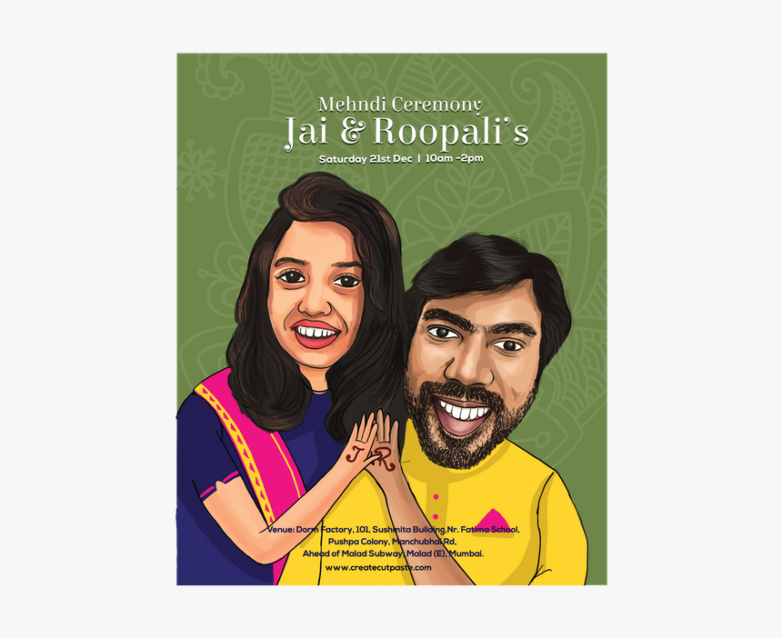 Wedding Caricature Png, Transparent Png