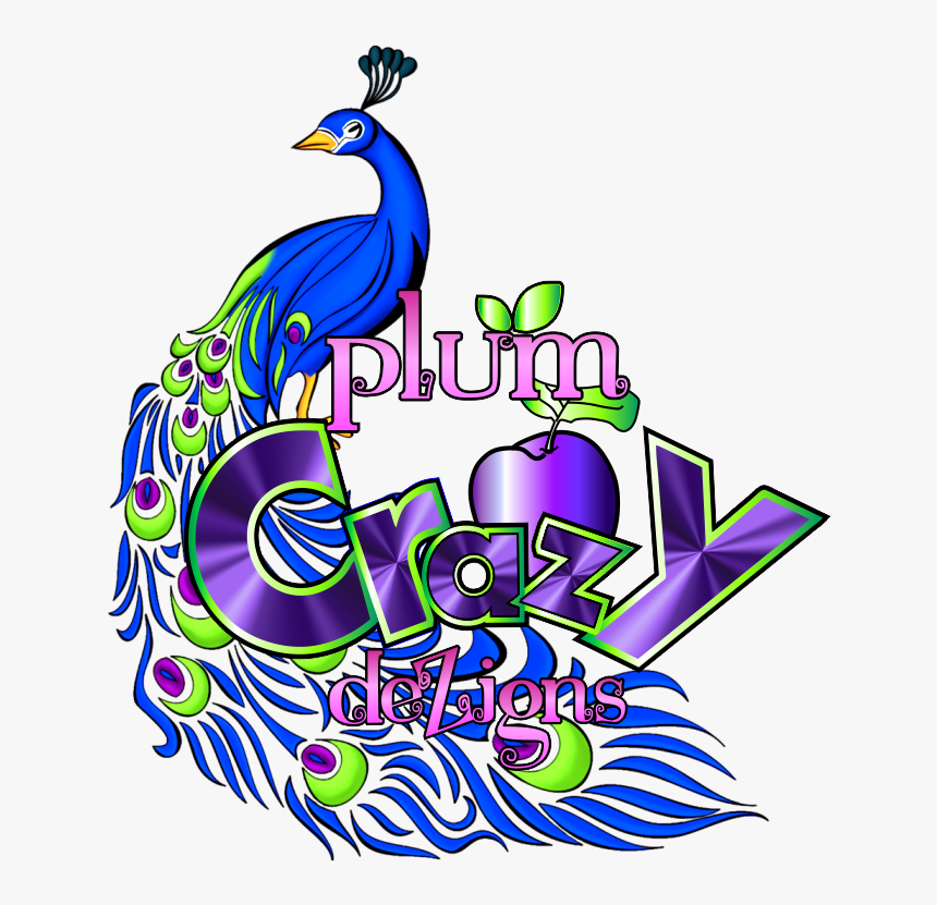 Plum Crazy Dezigns Custom ~ Personalized Race Apparel - Peacock Clipart Png, Transparent Png