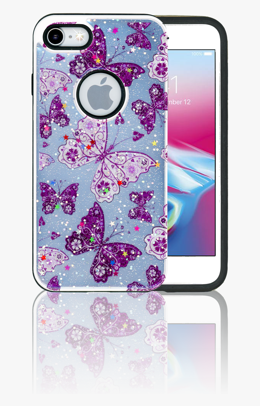 Iphone 7/8 Mm 3d Butterfly - Mobile Phone Case, HD Png Download