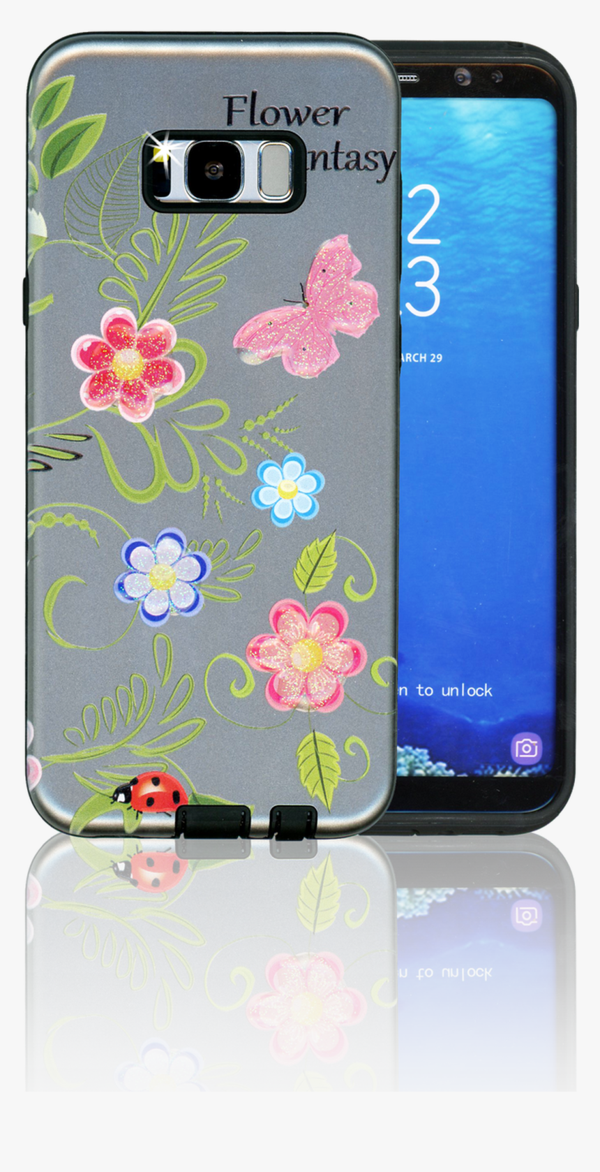 Samsung Galaxy S8 Mm 3d Flower Butterfly, HD Png Download