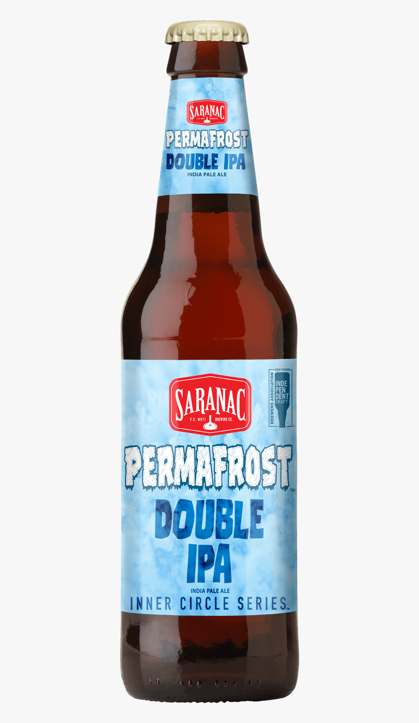 Saranac Permafrost Ipa Bottle - Glass Bottle, HD Png Download