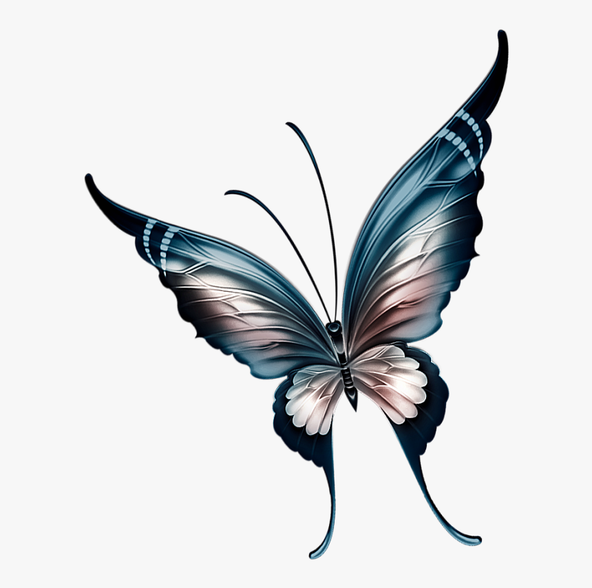 Butterfly Beautiful Flower Clipart, HD Png Download