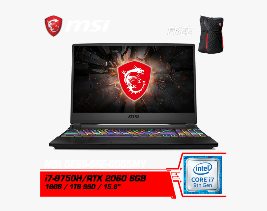 Msi Ge65 Raider 9sf, HD Png Download