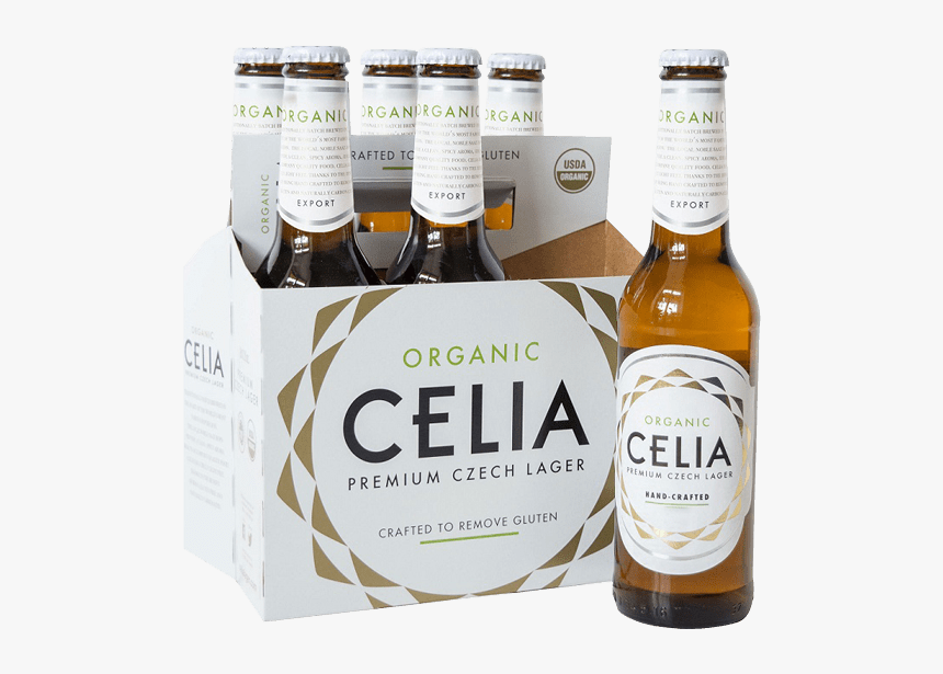 A Case Of Six Celia Beer Bottles - Gluten Free Beer Label, HD Png Download