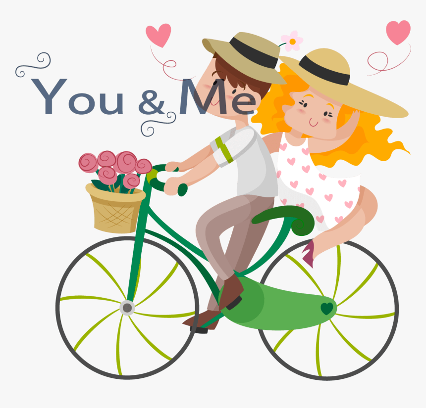 Biking Love Couple, HD Png Download