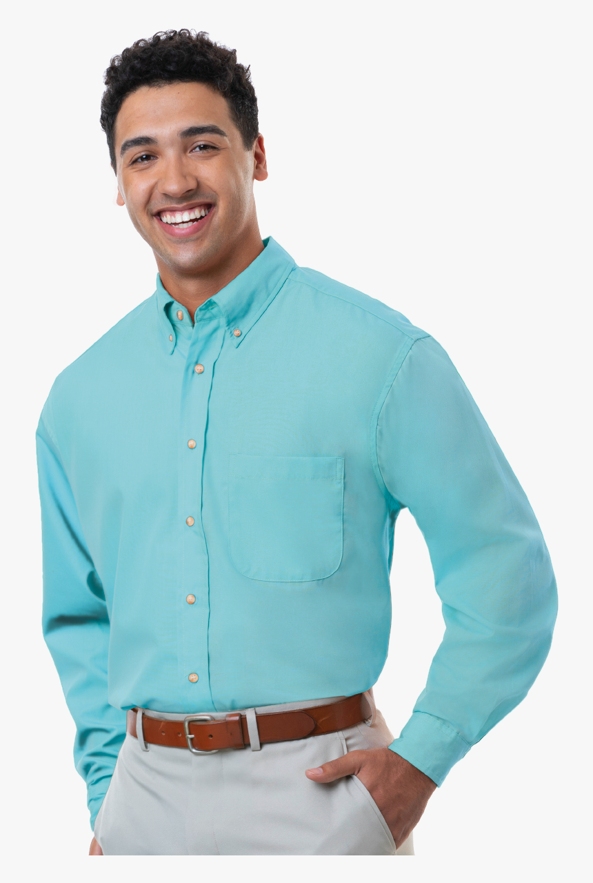 Mens Long Sleeve Tall Easy Care Poplin - Man, HD Png Download