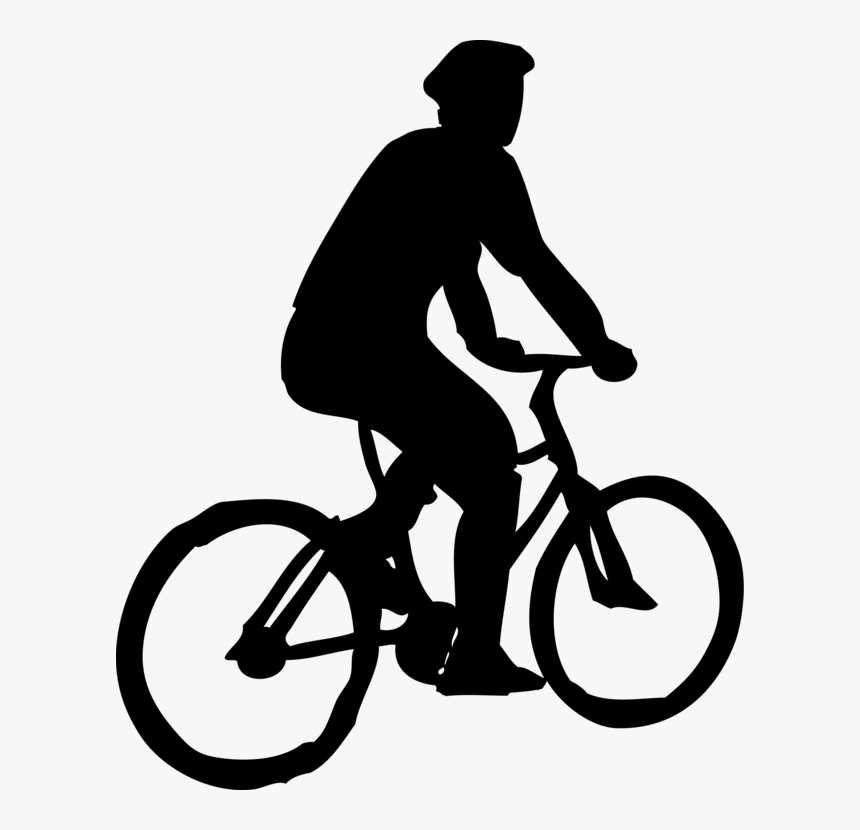 Bicycle,racing Bicycle,headgear - Cyclist Silhouette, HD Png Download
