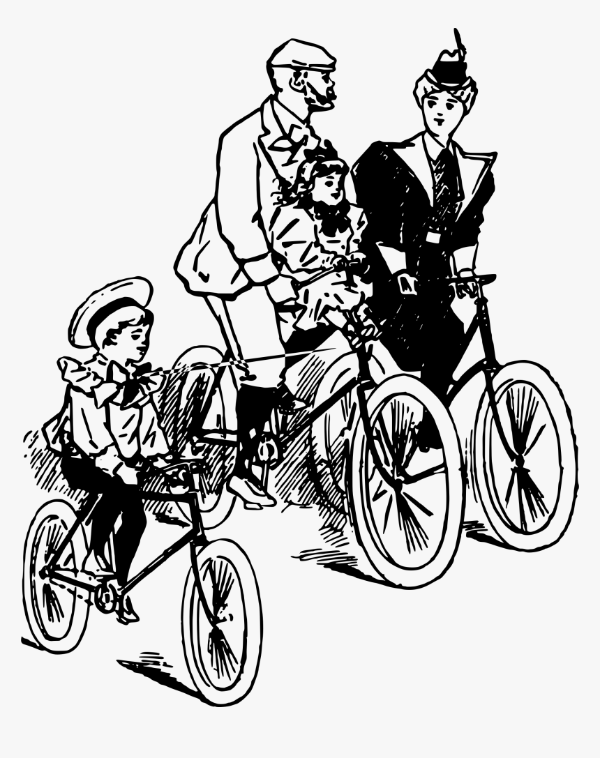 Bike Big Image Png - Family Cycling Clipart Png, Transparent Png