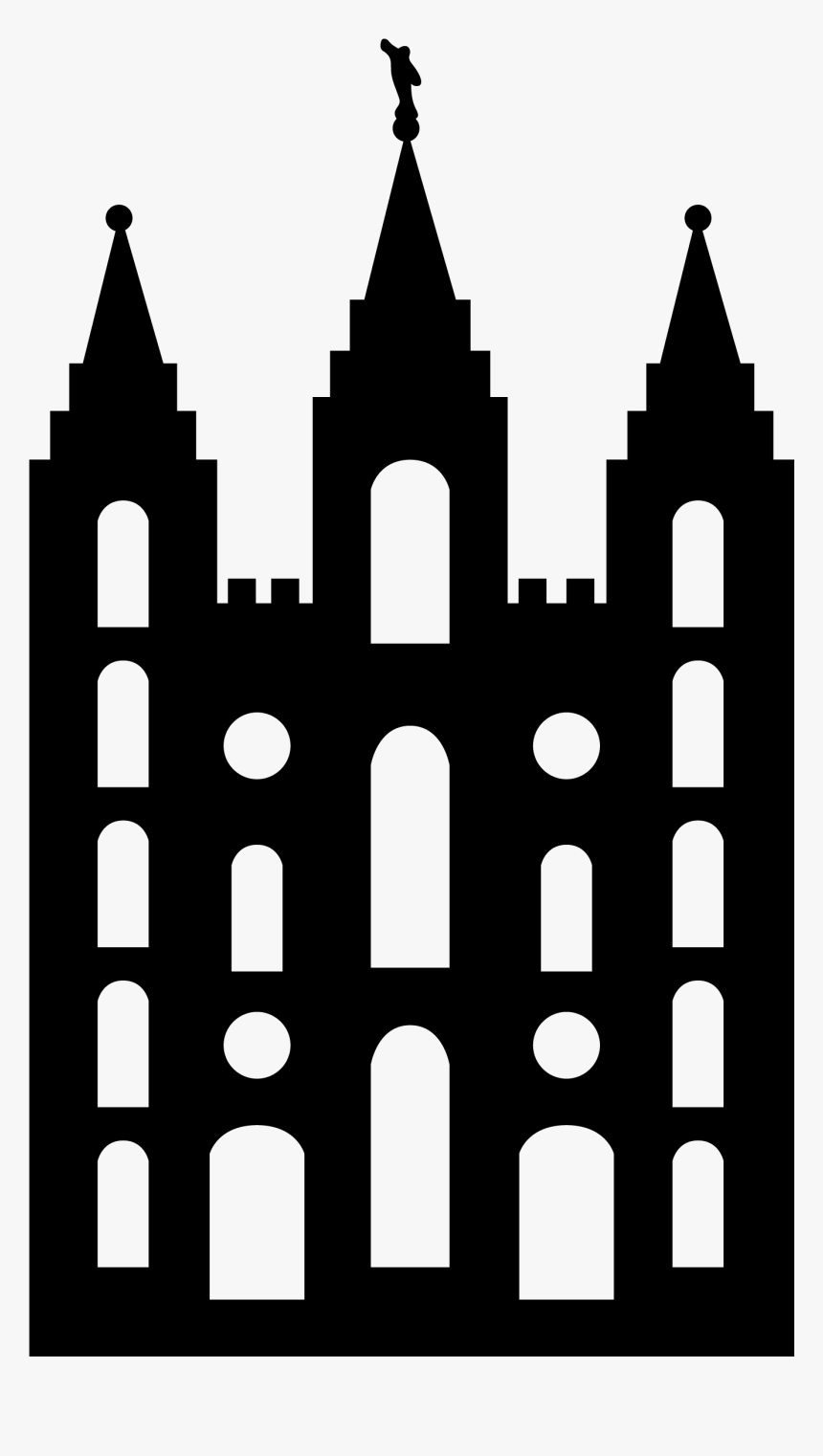 Clip Art Salt Lake City Temple Silhouette - Salt Lake Temple Silhouette, HD Png Download