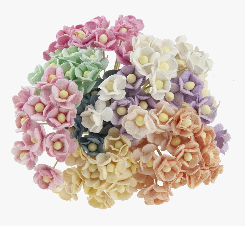 100 Miniature Mixed Pastel Sweetheart Blossom Flowers - Pastel Flower Bouquet Png, Transparent Png