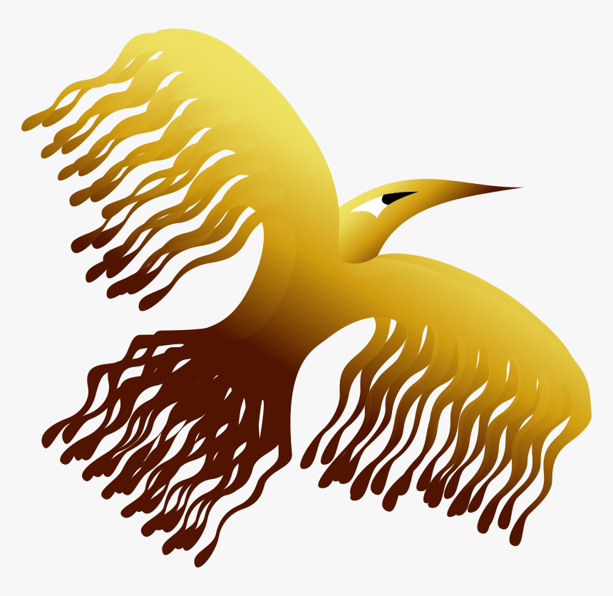 Phoenix, Bird, Decorative, Legend, Story, Rise, Golden - Golden Phoenix Bird Transparent, HD Png Download